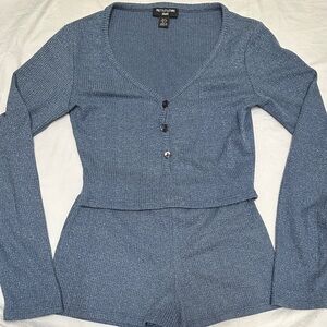 PrettyLittleThing Shimmering Blue Cardigan